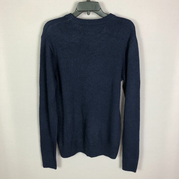 Slate and Stone Navy Gray Stripe Crew Neck Sweater Size XL - Picture 6 of 7